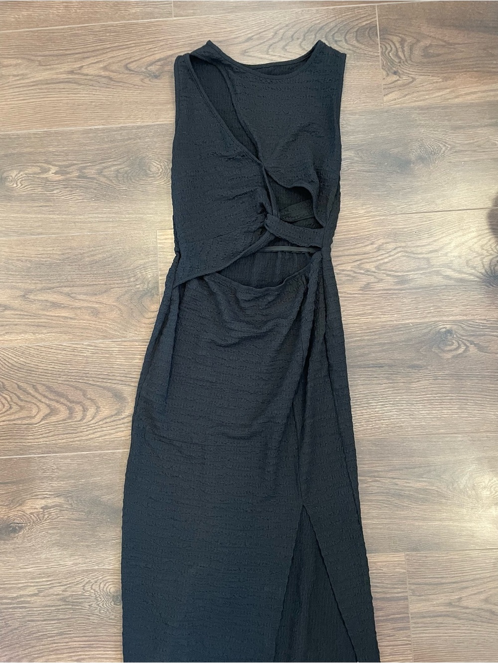 NWOT Assymetrical Twist-Front Maxi Dress